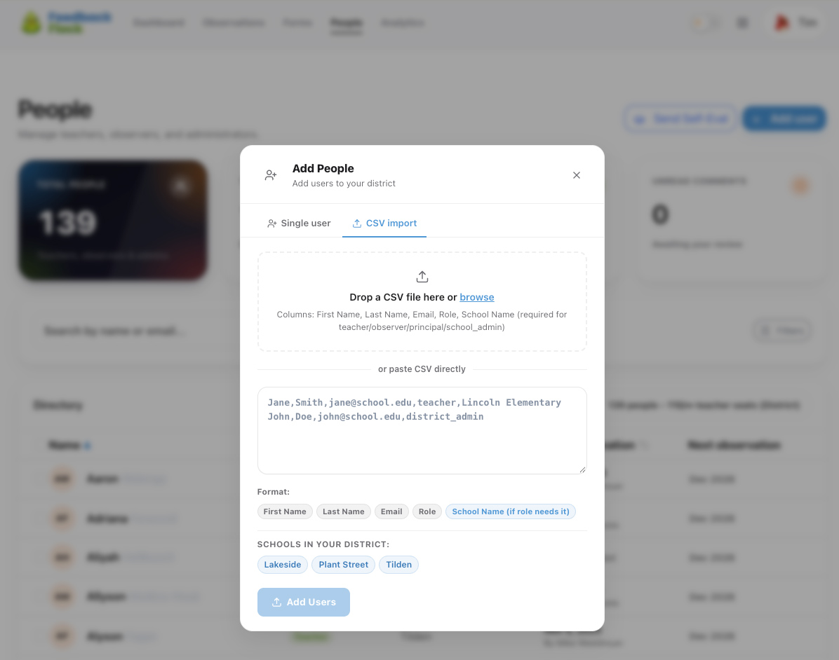 Adding People in Bulk by Import with .CSV